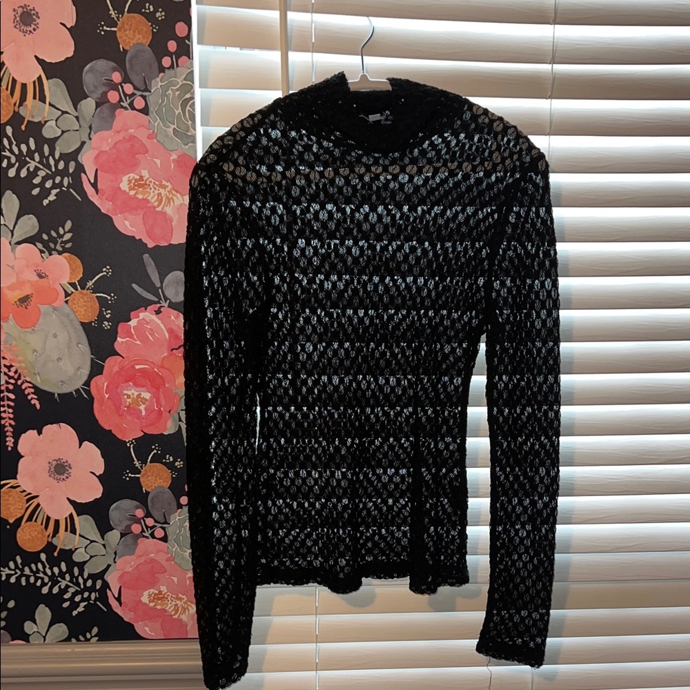 Antonio Melani Black Lace Blouse